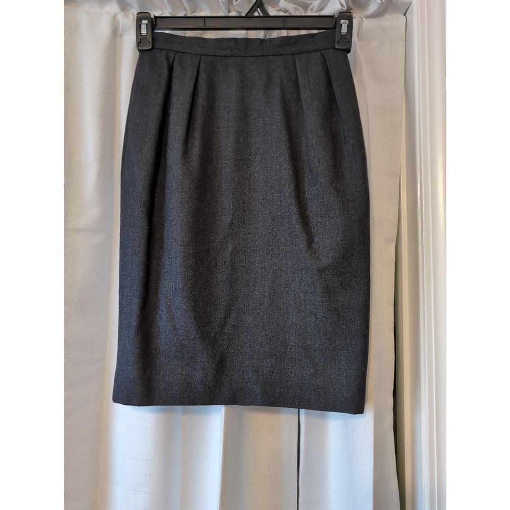 Vintage Women's‎ Gray Wool Skirt Fully Lined Size 4